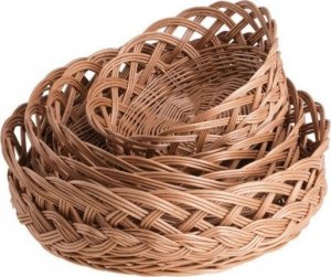WickerPL Okrągła taca wiklinowa 23 H9 cm 3