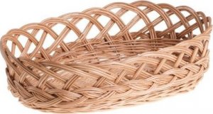 WickerPL Owalna taca wiklinowa na chleb 29x21 H9 cm 2
