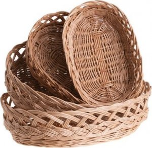 WickerPL Owalna taca wiklinowa na chleb 29x21 H9 cm 7