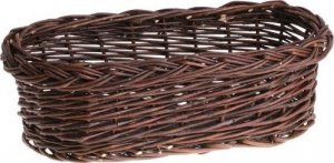 WickerPL KOSZ NA BALKON DONICA OGRODOWA OWALNA Z CIEMNEJ WIKLINY 50x25 H15 cm 5