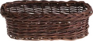 WickerPL KOSZ NA BALKON DONICA OGRODOWA OWALNA Z CIEMNEJ WIKLINY 50x25 H15 cm 6