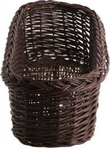 WickerPL KOSZ NA BALKON DONICA OGRODOWA OWALNA Z CIEMNEJ WIKLINY 60X27 H15 CM 2