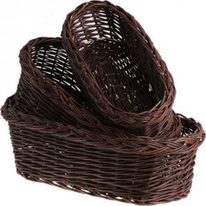 WickerPL KOSZ NA BALKON DONICA OGRODOWA OWALNA Z CIEMNEJ WIKLINY 60X27 H15 CM 3