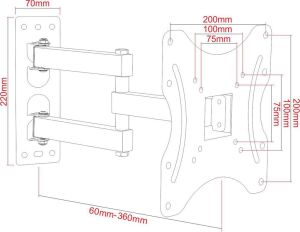 Art Uchwyt ścienny AR-60A 19'' - 42'' 2