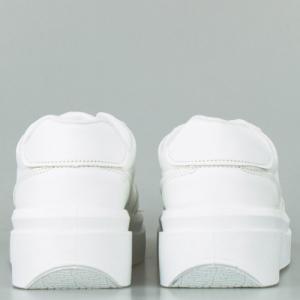 Estetino Tenisówki na platformie jednokolorowe białe-41 7