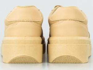 Estetino Tenisówki na platformie jednokolorowe khaki-36 7
