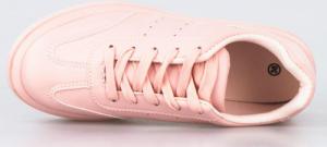 Estetino Tenisówki na platformie jednokolorowe różowe-40 4