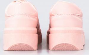 Estetino Tenisówki na platformie jednokolorowe różowe-39 7