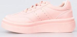 Estetino Tenisówki na platformie jednokolorowe różowe-41 3