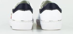 Estetino Tenisówki skórzane z granatową cholewką białe Vinceza-40 6