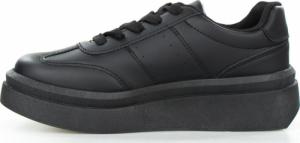 Estetino Tenisówki na platformie jednokolorowe czarne-37 3