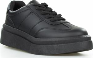 Estetino Tenisówki na platformie jednokolorowe czarne-40 2