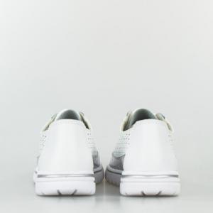 Estetino Tenisówki skórzane ażurowe ze srebrną wstawką białe Vinceza-39 6