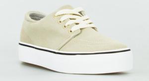 Estetino Tenisówki na platformie zamszowe beżowe-39 2