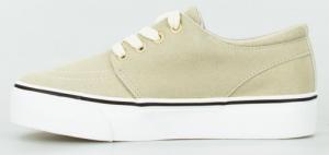 Estetino Tenisówki na platformie zamszowe beżowe-40 3