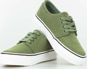Estetino Tenisówki na platformie zamszowe zielone-40 6
