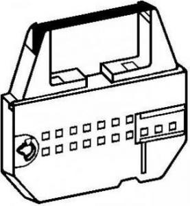Taśma do maszyny do pisania dla Olivetti ETP 55, 540, 60, 66, PT 505, 606, czarna, węglowa, PK168, N 1