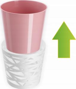 Kadax DONICZKA OSŁONKA WKŁAD DONICA KOLORY RÓŻOWA 15cm 11