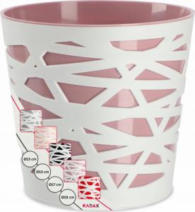 Kadax DONICZKA OSŁONKA WKŁAD DONICA KOLORY RÓŻOWA 15cm 6