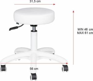 Activeshop TABORET KOSMETYCZNY AM-303-2 BIAŁY 4