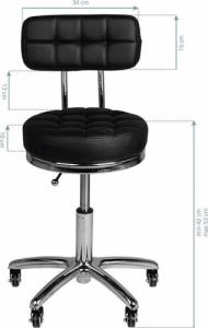 Activeshop TABORET KOSMETYCZNY AM-877 CZARNY 5