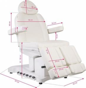 Azzurro FOTEL KOSMETYCZNY ELEKTR. AZZURRO 708BS PEDI PRO EXCLUSIVE 3 SILN. PODGRZEWANY 5