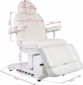 Azzurro FOTEL KOSMETYCZNY ELEKTR. AZZURRO 708B EXCLUSIVE 3 SILN. PODGRZEWANY 4