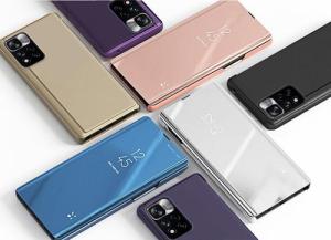 Hurtel Clear View Case futerał etui z klapką Xiaomi Redmi Note 11S / Note 11 czarny 7