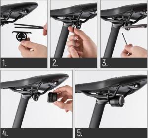 Wozinsky Wozinsky lampka rowerowa tylna LED z micro USB czerwone światło 5 trybów czarna (WRBLB2) 5