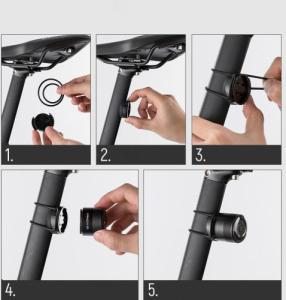 Wozinsky Wozinsky lampka rowerowa tylna LED z micro USB czerwone światło 5 trybów czarna (WRBLB2) 6