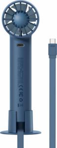 Wentylator Baseus Baseus mini wentylator wiatrak powerbank z wbudowanym kablem USB Typ C 4000mAh niebieski (ACFX010103) 12