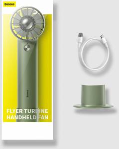 Wentylator Baseus Baseus mini wentylator wiatrak powerbank z wbudowanym kablem USB Typ C 4000mAh niebieski (ACFX010103) 4