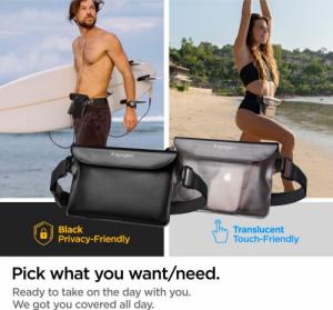 Spigen Spigen A620 wodoodporna torba nerka saszetka czarny 3