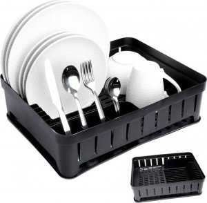 Vilde Suszarka na naczynia ociekacz do naczyń czarny loft 39,8x31x12 cm 10