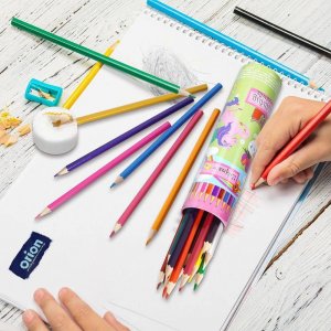 Free & Easy Kredki ołówkowe kolorowe w metalowym pudełku z temperówką 24 kolory 2