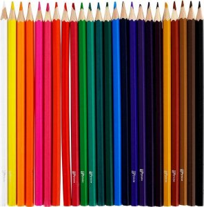 Free & Easy Kredki ołówkowe kolorowe w metalowym pudełku z temperówką 24 kolory 4