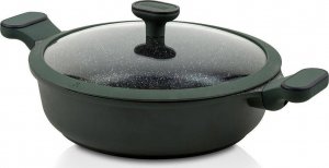 Patelnia NAVA Patelnia granitowa głęboka z pokrywką szklaną IMPERIAL 26 cm 3,5 l 1