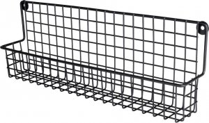 Vilde Półka ścienna na przyprawy metalowa czarna loft 39,5x6,5x14cm 3
