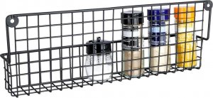 Vilde Półka ścienna na przyprawy metalowa czarna loft 39,5x6,5x14cm 7