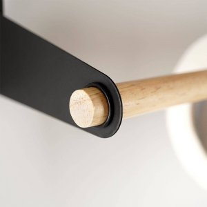 Vilde Półka ścienna z uchwytem na ręcznik kuchenny metalowa czarna 6