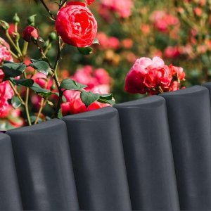 Vilde Palisada OGRODOWA, obrzeże, płotek ogrodowy do grządek, trawnika, 2,5m, GRAFITOWY 5