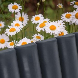 Vilde Palisada OGRODOWA, obrzeże, płotek ogrodowy do grządek, trawnika, 2,5m, GRAFITOWY 7