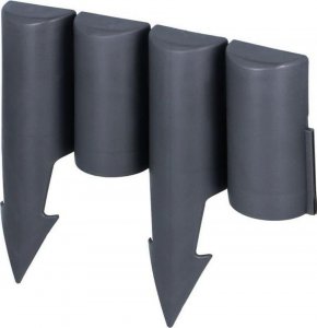 Vilde Palisada OGRODOWA, obrzeże, płotek ogrodowy do grządek, trawnika, 2,5m, GRAFITOWY 8