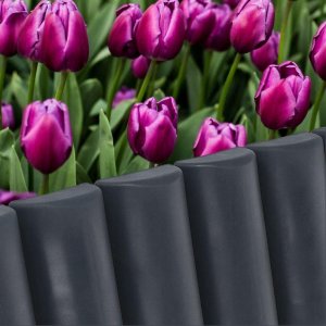 Vilde Palisada OGRODOWA, obrzeże, płotek ogrodowy do grządek, trawnika, 2,5m, GRAFITOWY 9