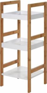 Bathroom Solutions Regał łazienkowy, BAMBUSOWY, 3-poziomowy, półka, szafka bambusowa na kosmetyki, akcesoria 2