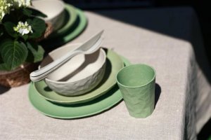 Koziol Zestaw 4 talerzy Club 260mm Nature Leaf Green 5005703 5