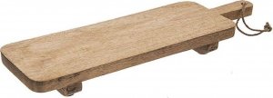Deska do krojenia Orion Deska kuchenna drewniana do krojenia serwowania z uchwytem na nóżkach 50,2x21x5 cm 1
