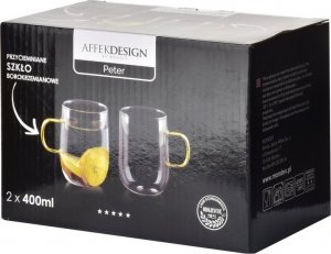 Affek Design PETER Komplet 2 kubków termicznych 400ml 10.5x7.2xh11cm szare 2