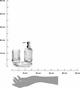 Bathlab ARI Komplet Łazienkowy 400ml srebrna pompka 3