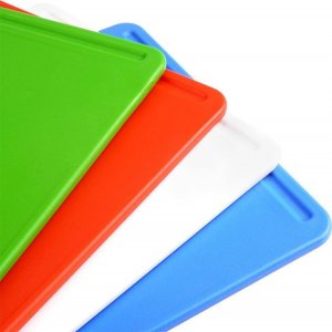Deska do krojenia Excellent Houseware plastikowa 4szt. ze stojakiem 5